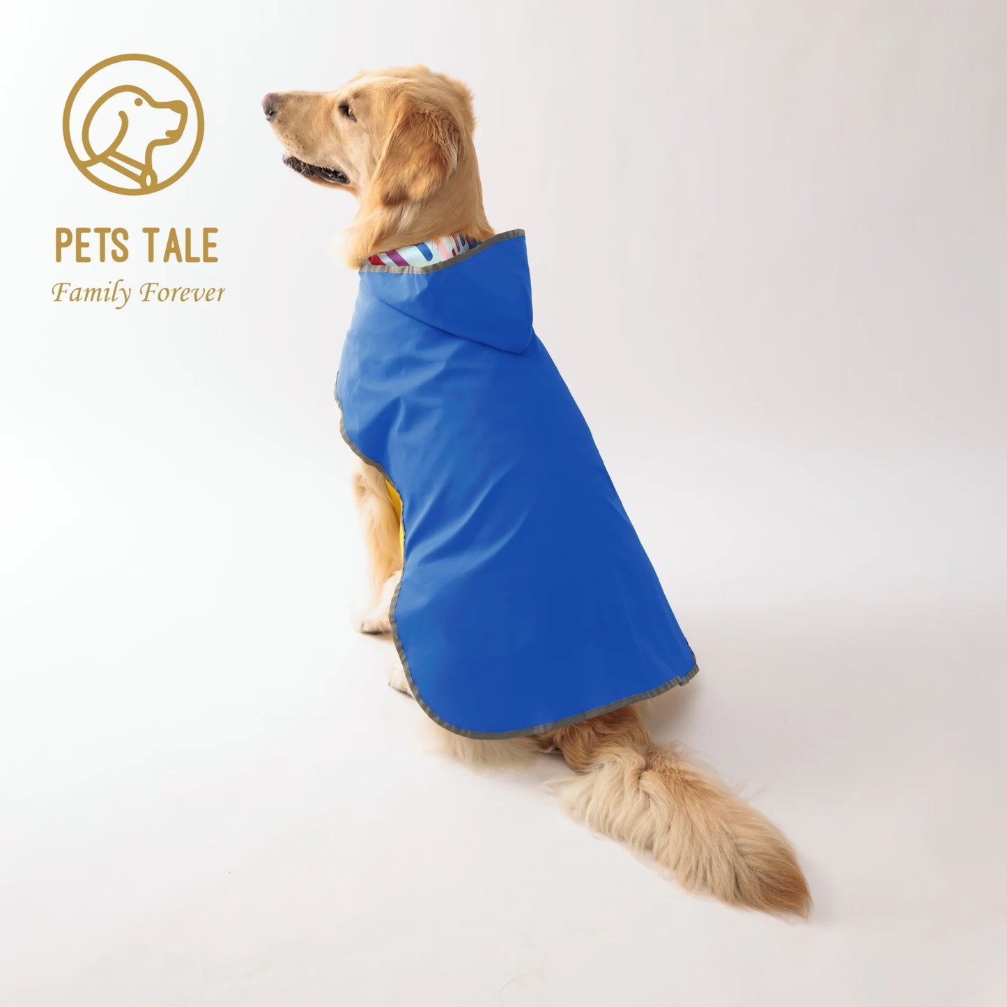 Keep Your Pup Dry & Stylish: Double-Layer Bright Colors- Raincoat With Two-Way Wear!