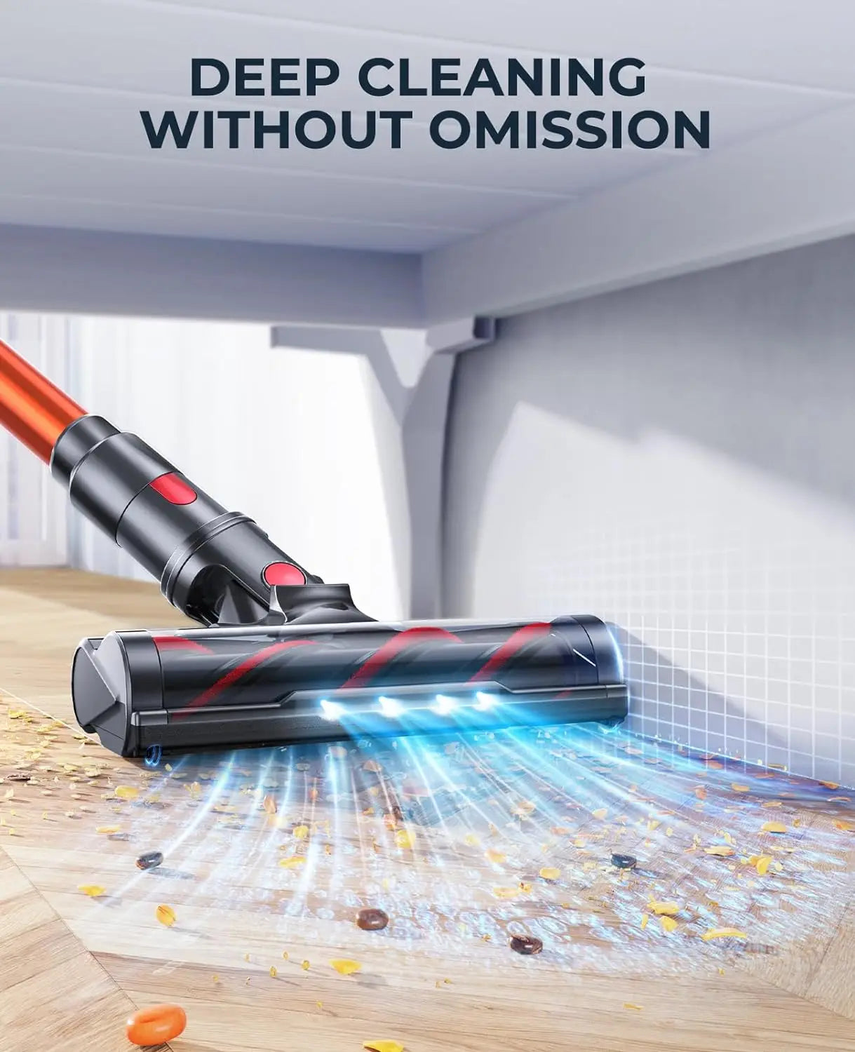 Cordless Vacuum Cleaner, Handheld Home Appliance, 450W Powerful Smart Vac, Detachable Battery- free up cleaning time for "Me Time".