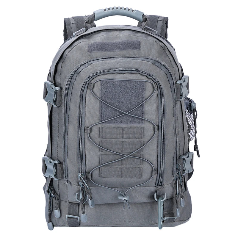 65L Outdoor Tactical Backpack, Men's Outdoor Hiking Bag, Large Capacity Rugged Military Style for Traveling or Camping or School