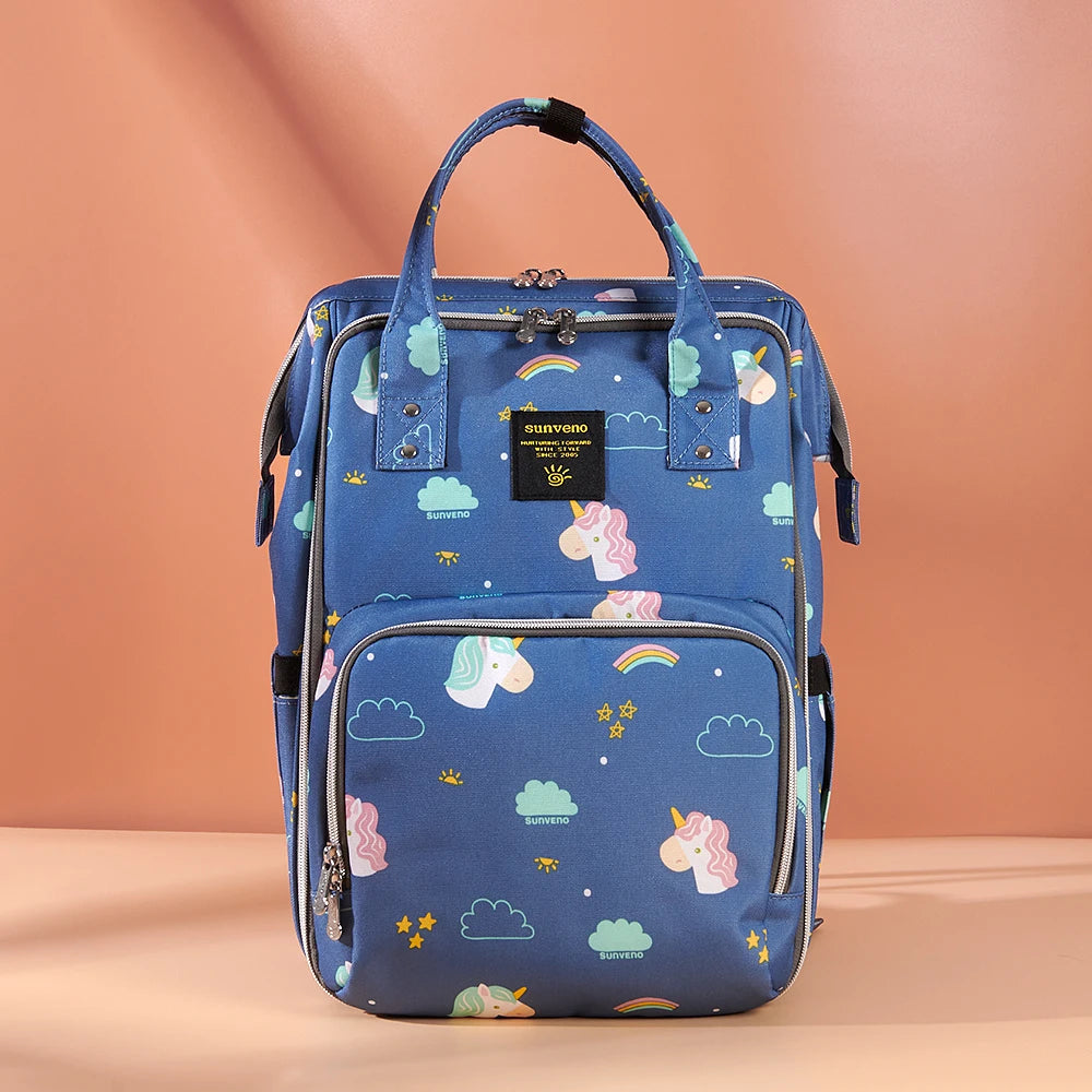 Trendy Diaper Bag, Parent Backpack Multifunction Waterproof Travel Bag
