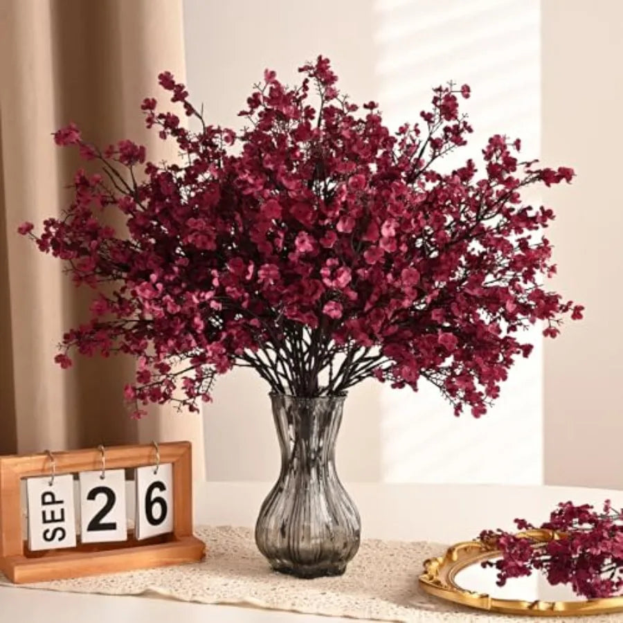 Artificial Babys Breath Silk Flowers Gypsophila Bouquets For Fall Decor
