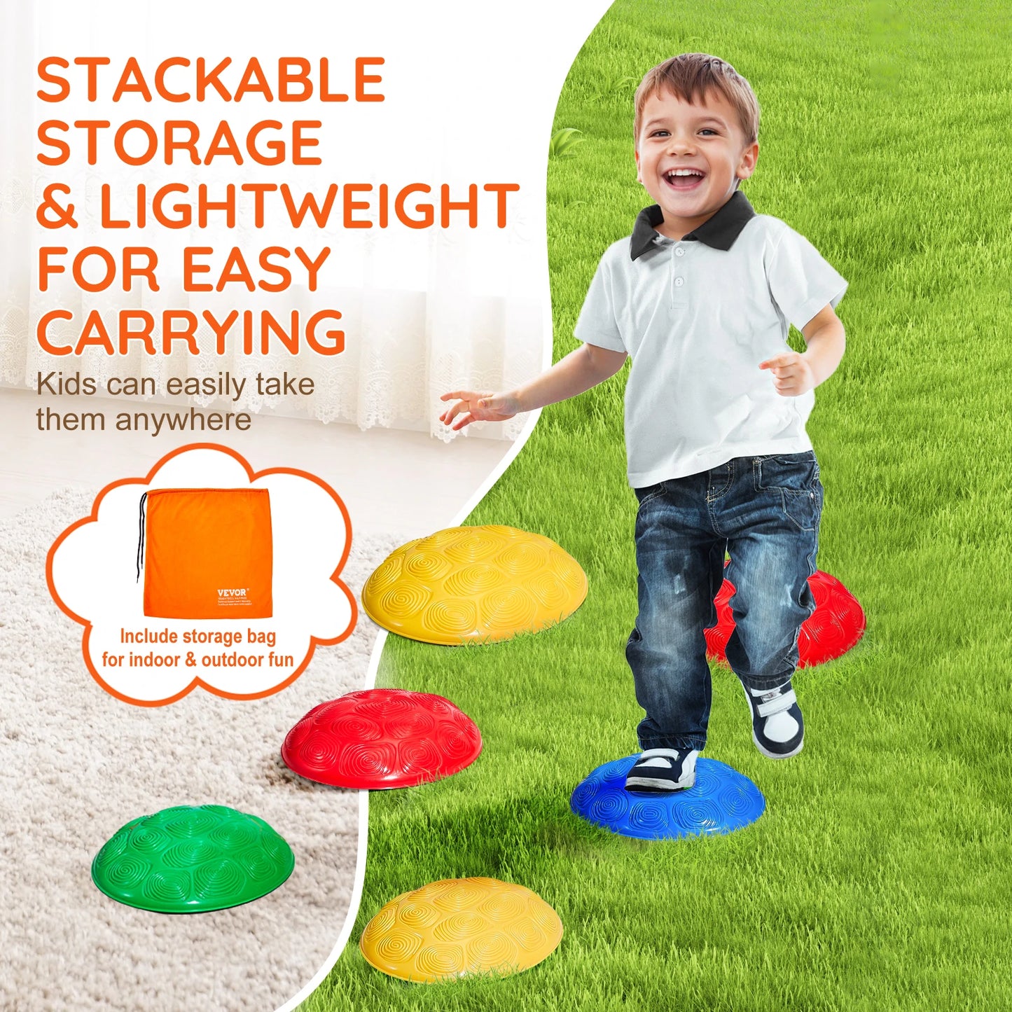 SucceBuy Kids Turtle Balance Stepping Stones Set For Outdoor Play
