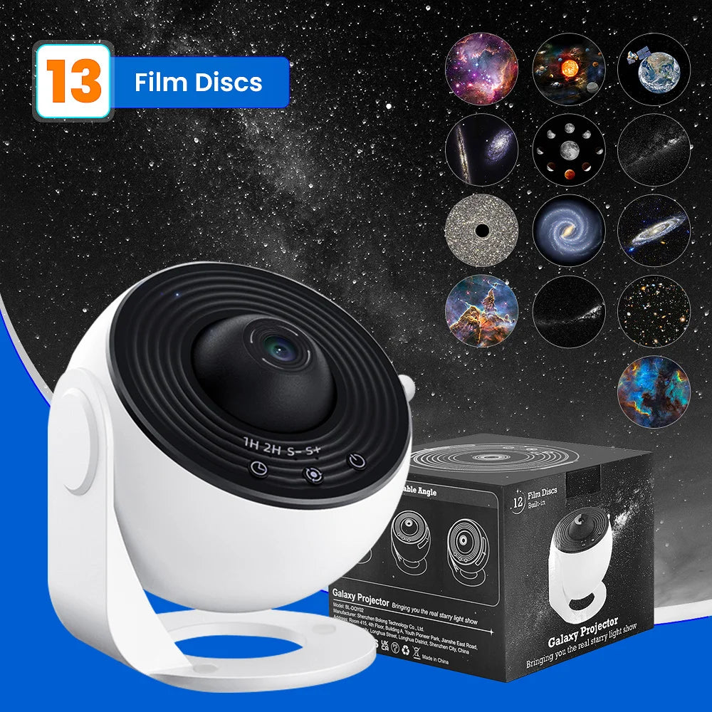 Star Projector 360 Degree Galaxy Night Light With Timer, making your room a mini-Planetarium