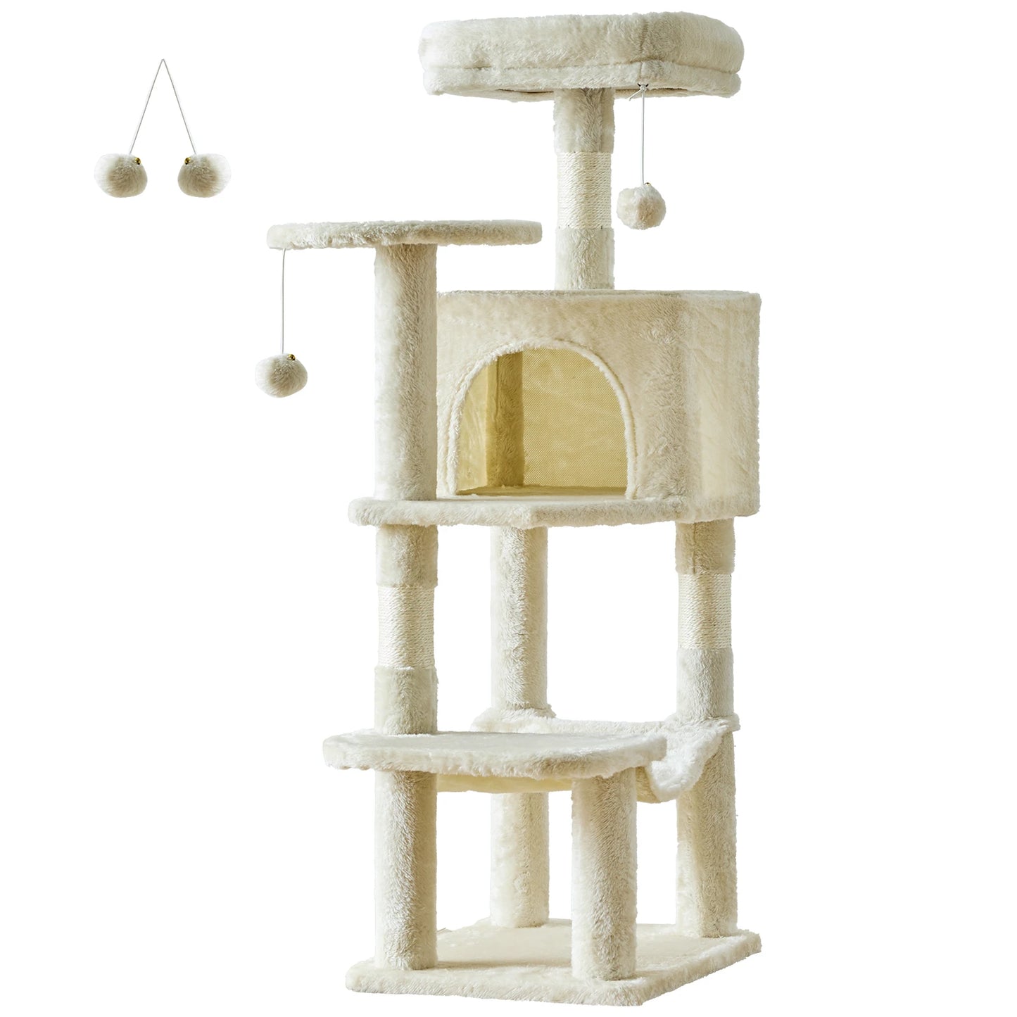Large Cat Condo for Climbing and Hiding, for hours of engaging your Kitties, for Multi Cat Climbing on Towers With Sisal posts
