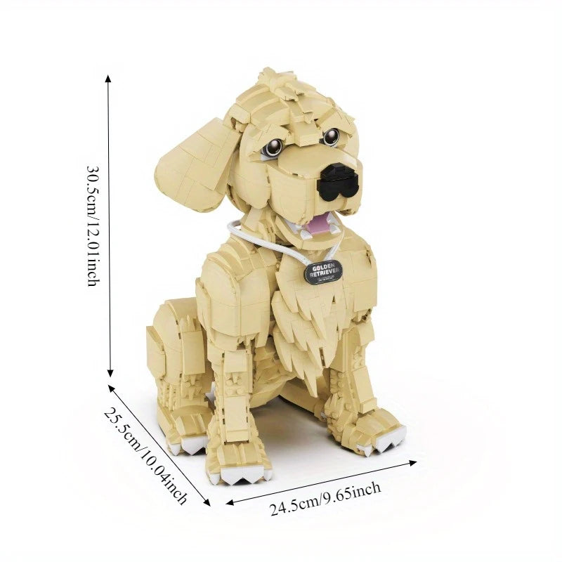 Authentic Golden Retriever Building Blocks 1754pcs Collectible Toy Set