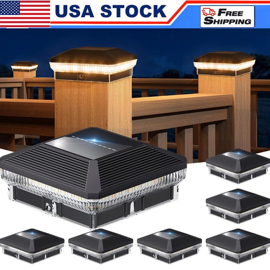 4x4 Solar Post Lights, 40 LEDs 30 Lumens, Illuminate Outdoor Patio with 3 Modes