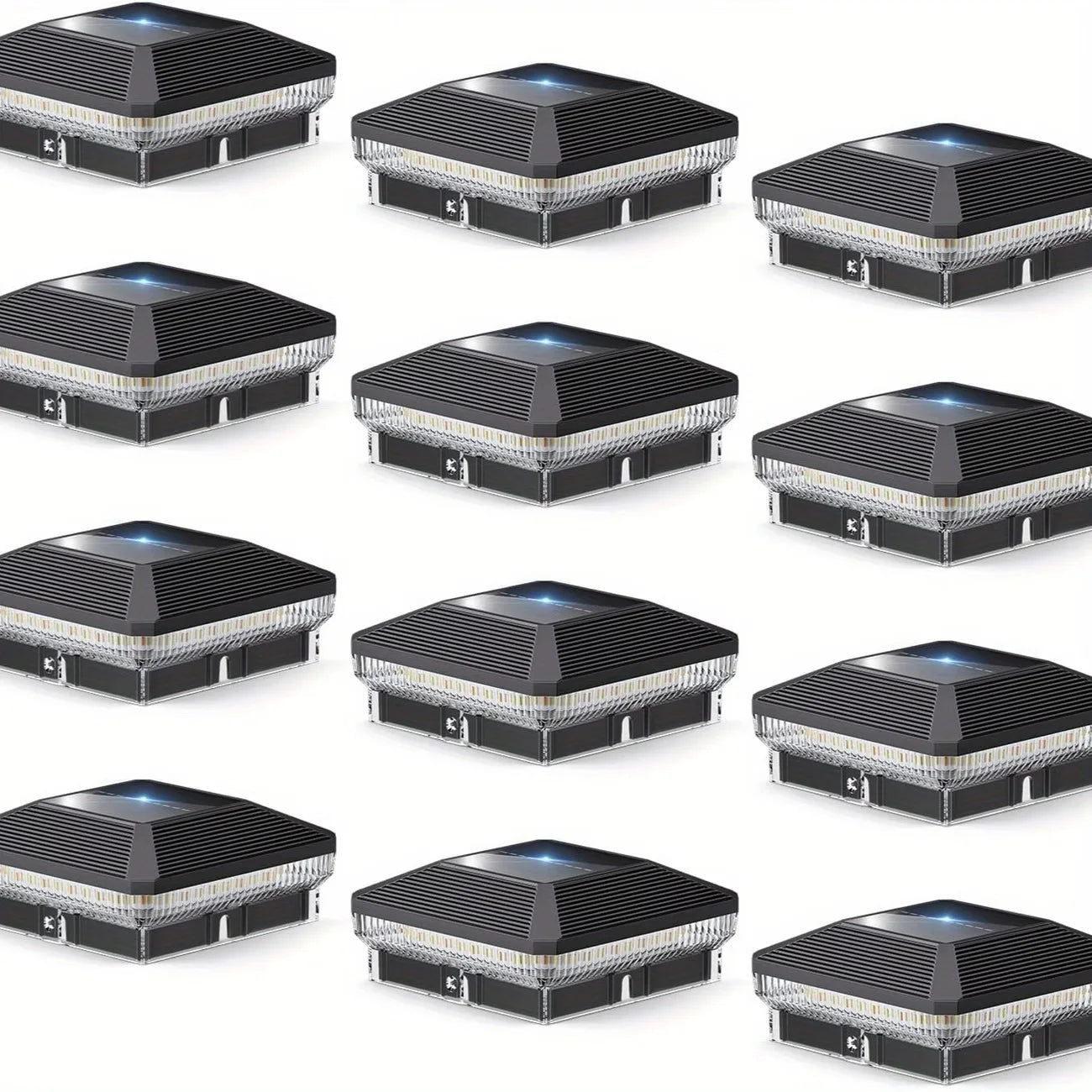 4x4 Solar Post Lights, 40 LEDs 30 Lumens, Illuminate Outdoor Patio with 3 Modes