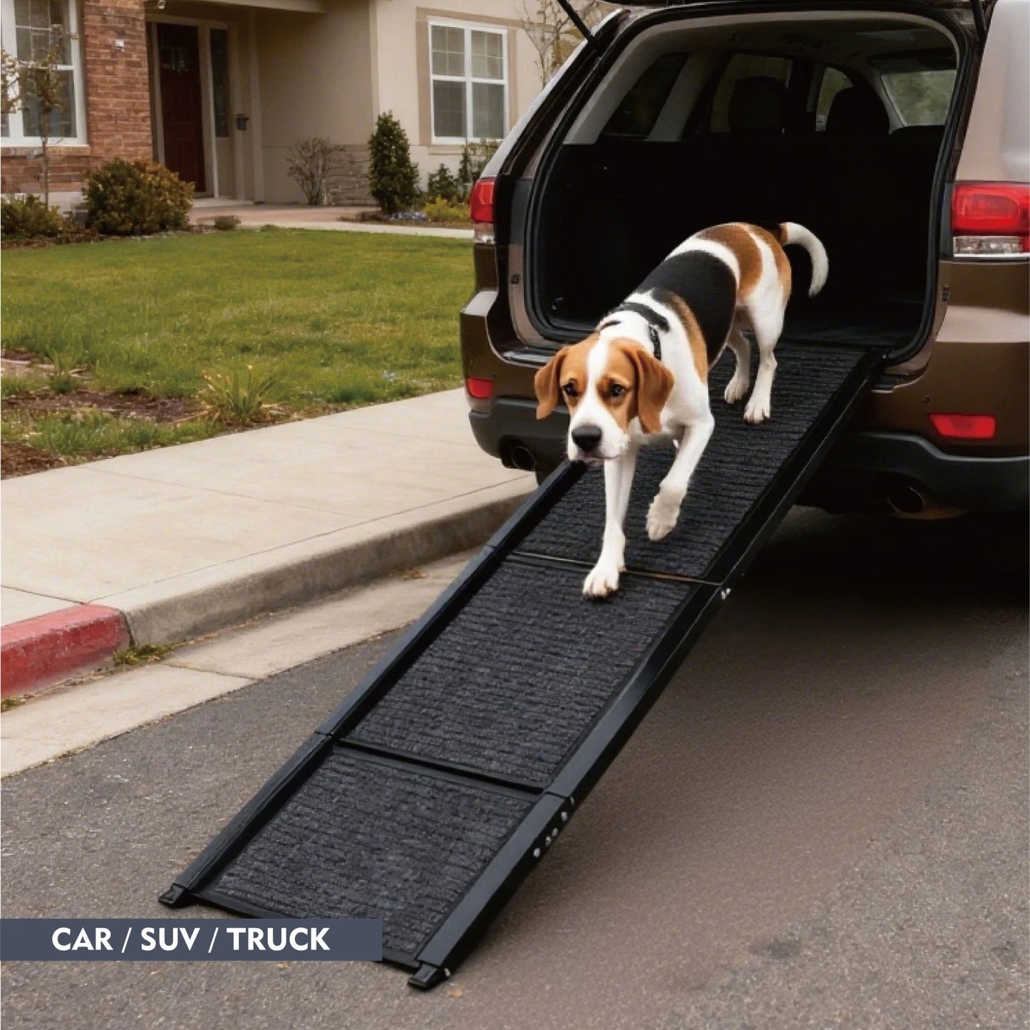 Foldable Dog Ramp For Automobile With Non Slip 250 Pounds