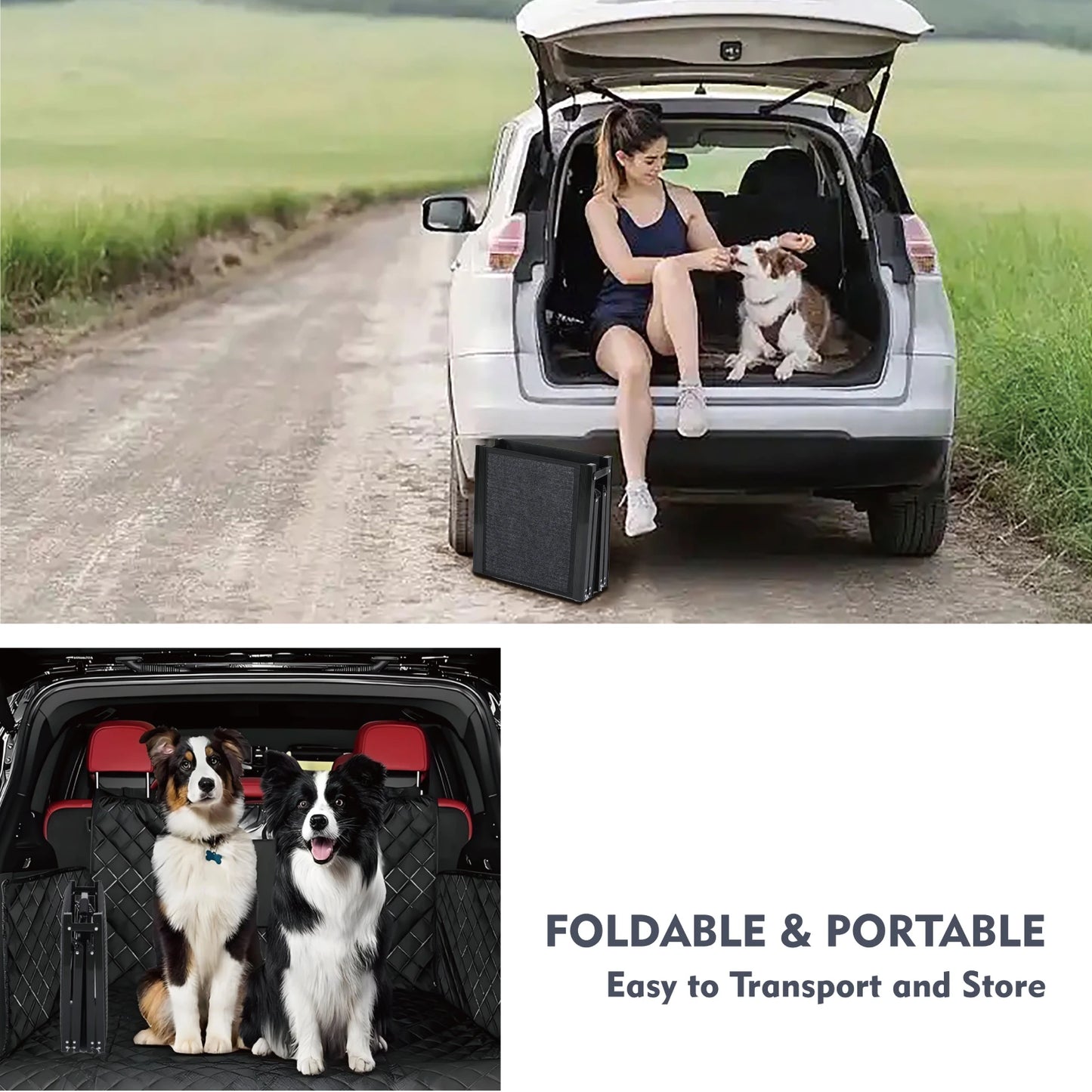 Foldable Dog Ramp For Automobile With Non Slip 250 Pounds