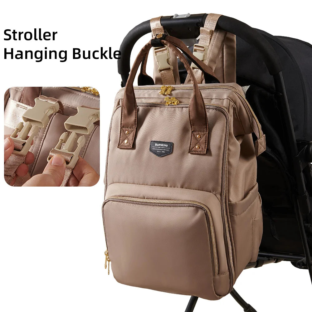 Trendy Diaper Bag, Parent Backpack Multifunction Waterproof Travel Bag