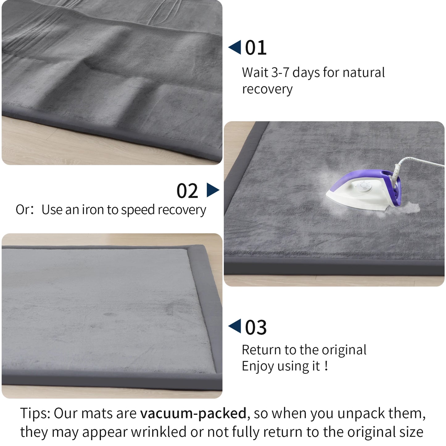 Soft Velvet Carpet with non-slip bottom to brighten a Living Space, Family Room or Nursery. Thick padding for comfort.