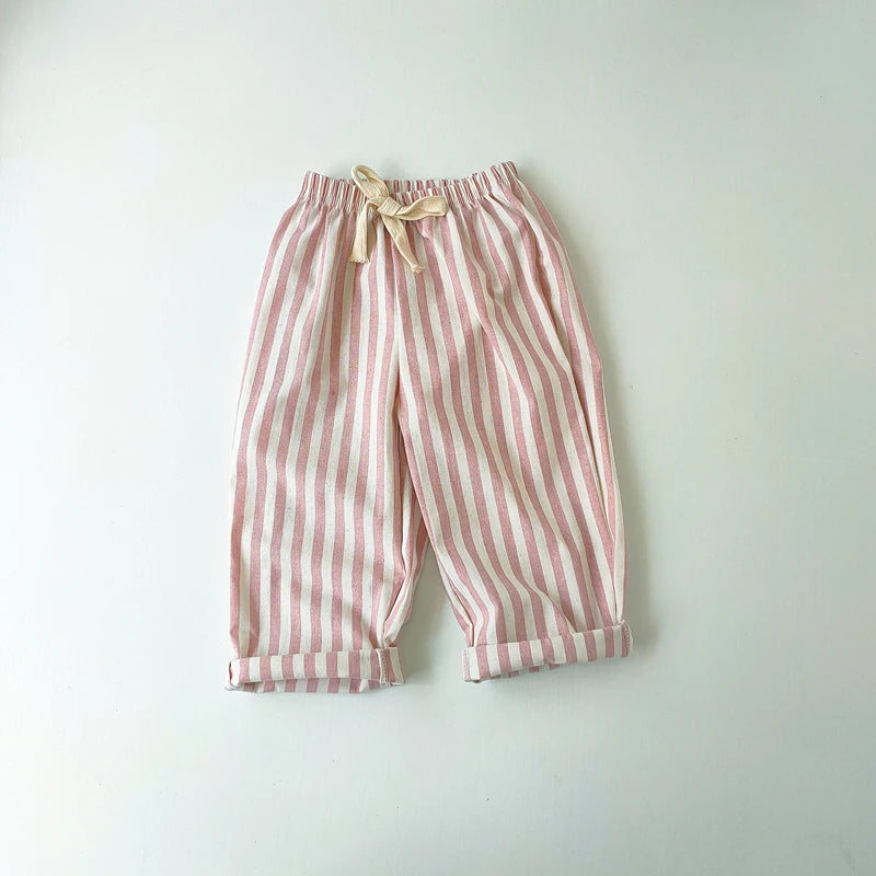 Unisex Kids Linen Cotton Shorts For Summer Casual Wear