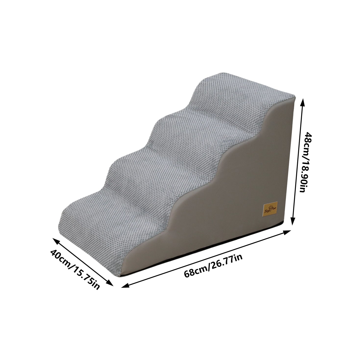 Curved Dog Steps Ramp For Small Dogs With Removable Cover