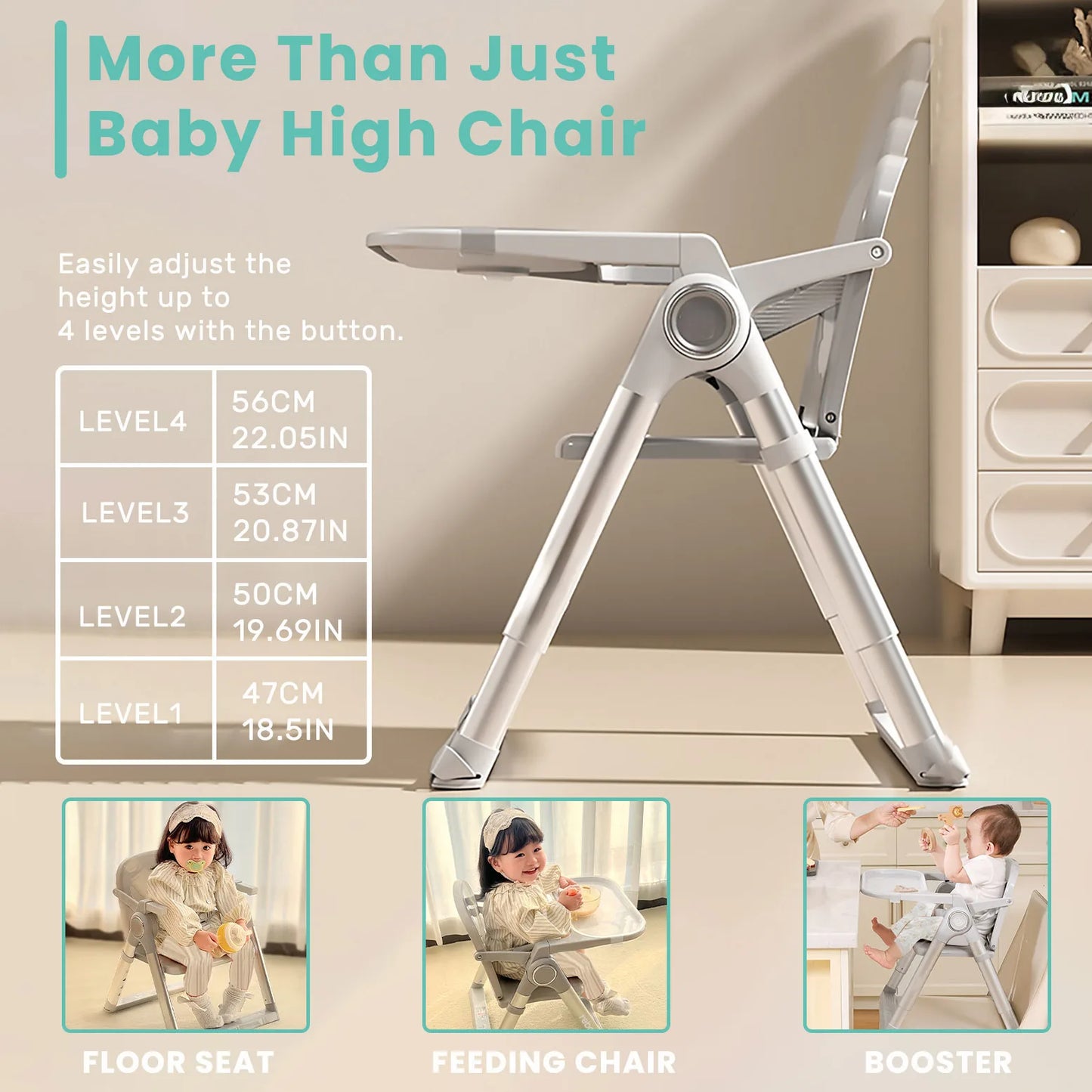 Ubravoo Portable Folding Baby Booster Seat With Tray