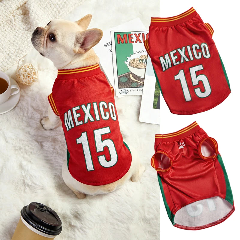 Mesh Breathable Dog Jersey For Sporty Pets -  Dress Up Your Pet