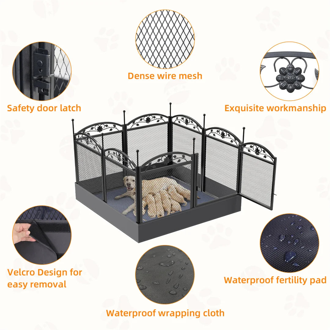 8 Panel Heavy Duty Dog Fence or Playpen for Pets