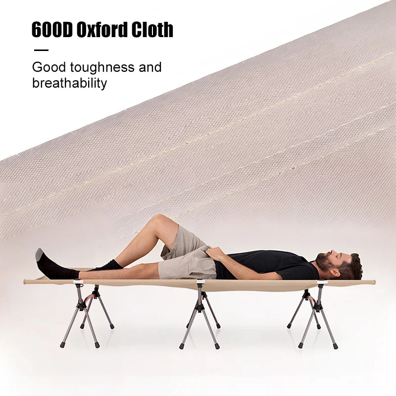 Sturdy Camping Cot, Ultra Light Aluminum Folding Bed For Outdoors, Patios, Camping trips