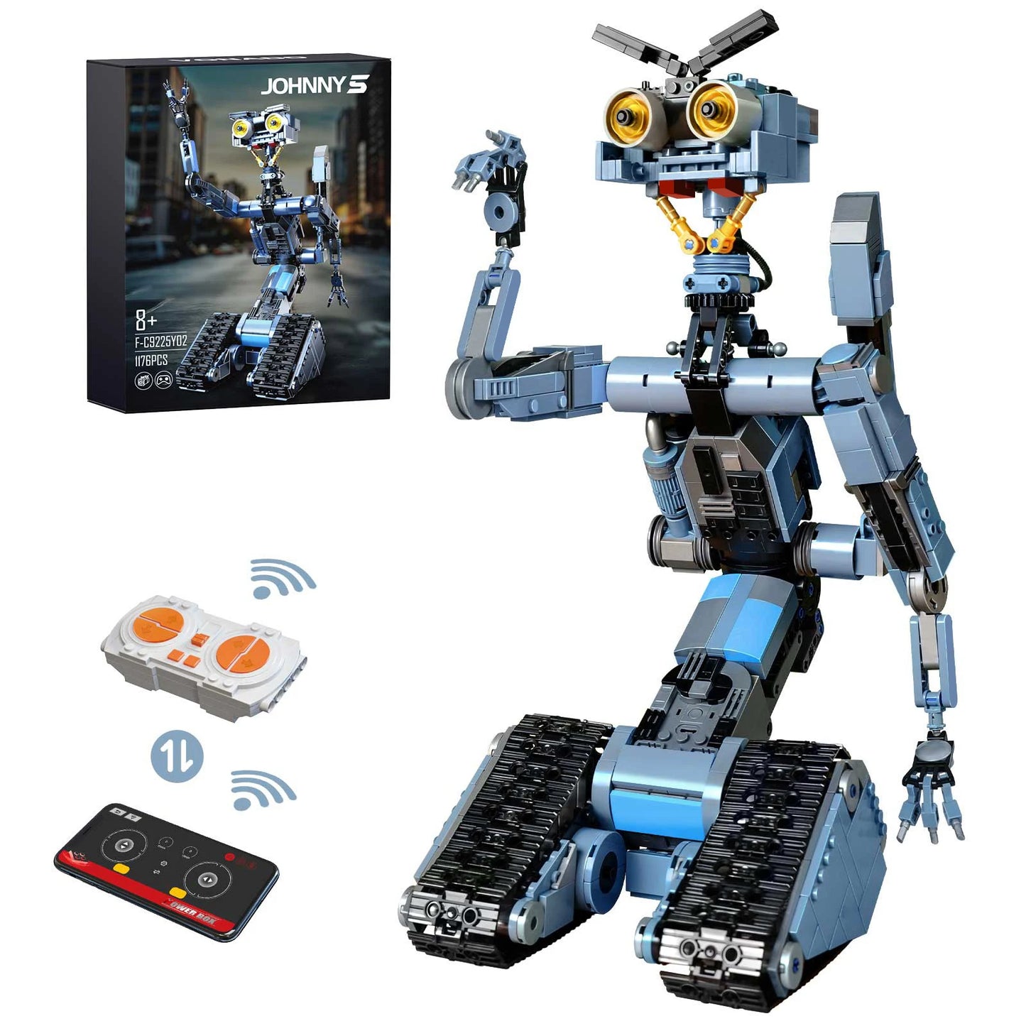 1176 Pieces Robot Building Blocks Set with Remote Control - Rechargeable, for STEM teaching and family creative play.
