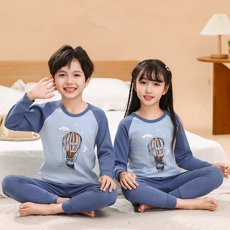 Kids Pajamas for Boys and Girls 2- 10 Years Cotton Sleepwear, Cute Graphic Prints