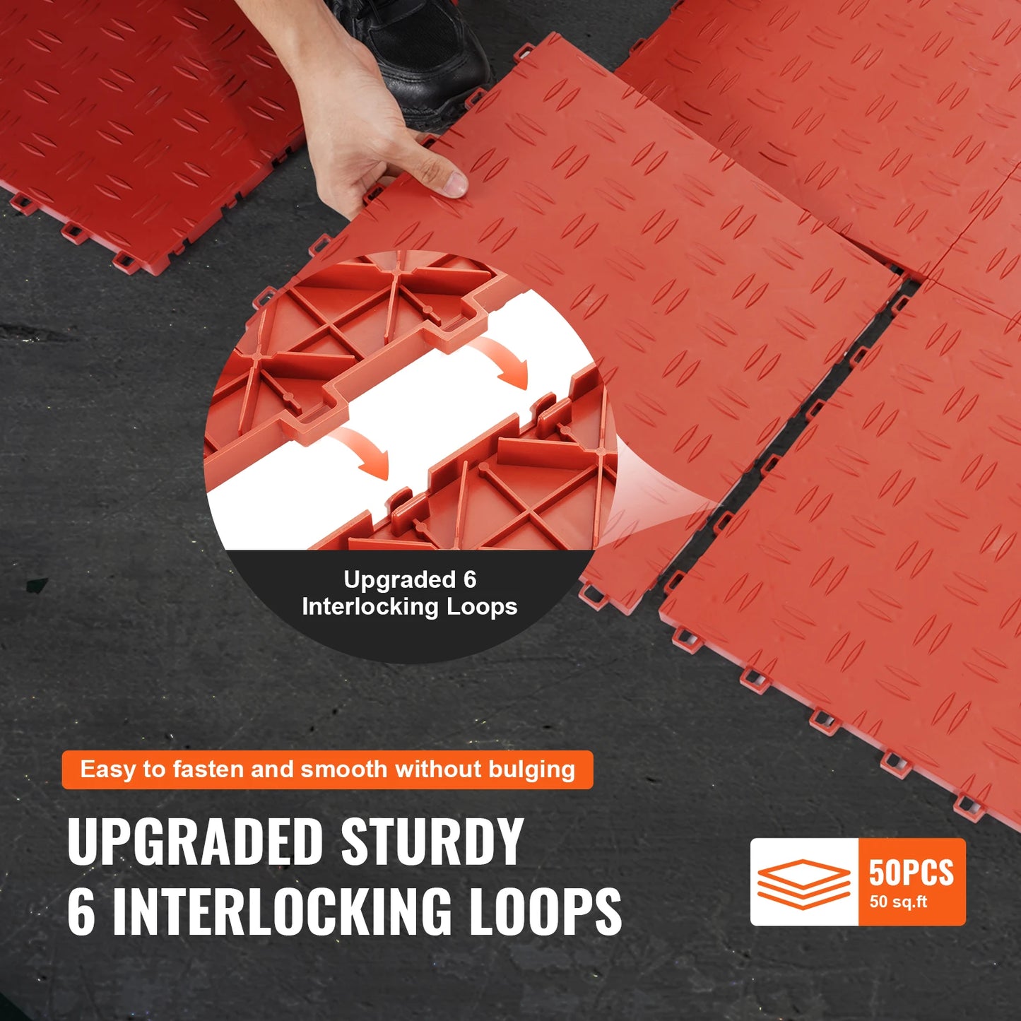 Interlocking Garage Floor Tiles Pack Non Slip Texture