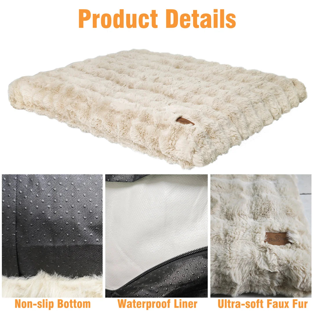 Ultra-Soft Dog Bed with Removable Cover, Machine Washable, Cozy Calming Pet Cushion