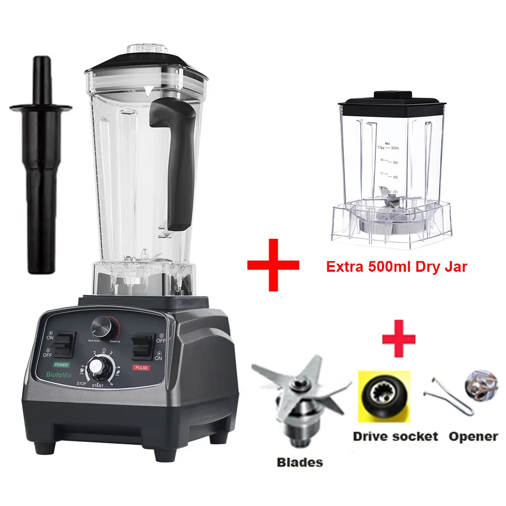 3HP 2200W Heavy Duty Blender, Mixer, Juicer, Food Processor for Soups, Smoothies, Baby Foods, BPA Free with 2L Jar