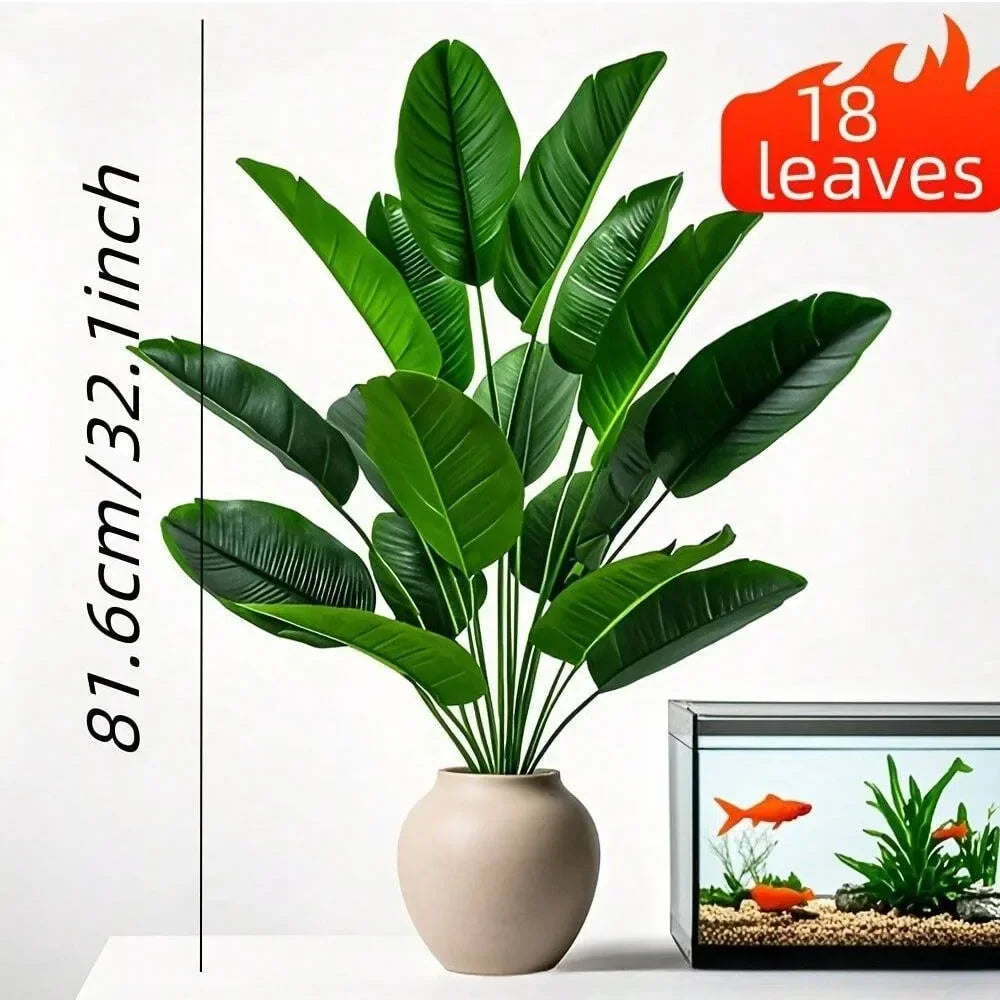 1pc 18 Leaves Artificial Tropical Banana Plant,  for adding a bit of Nature to Home and Patios.