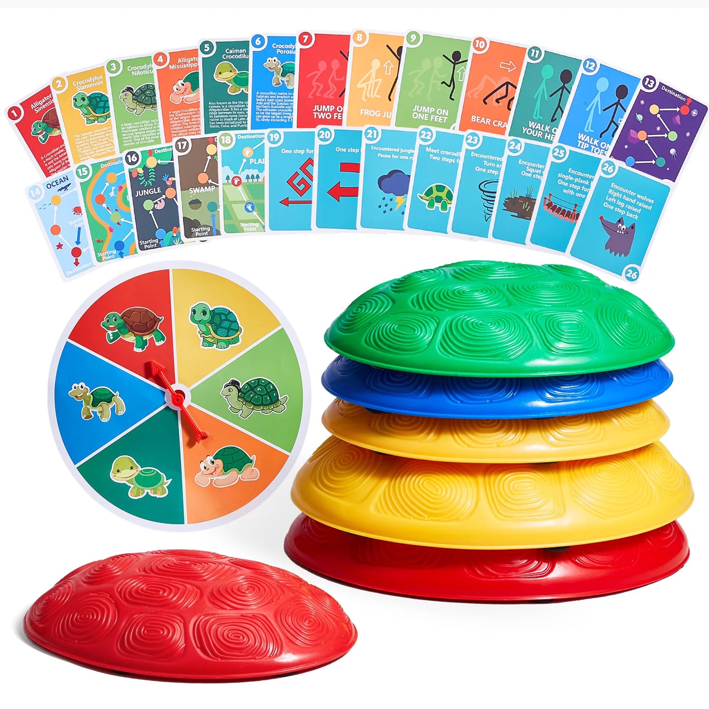 SucceBuy Kids Turtle Balance Stepping Stones Set For Outdoor Play