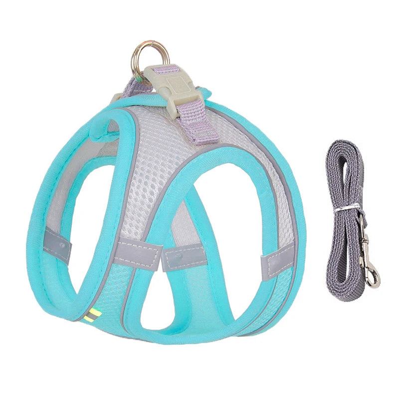 Dog Harness And Leash Set For Dogs, Soft Breathable Nylon, Reflective adds to Pet Safety