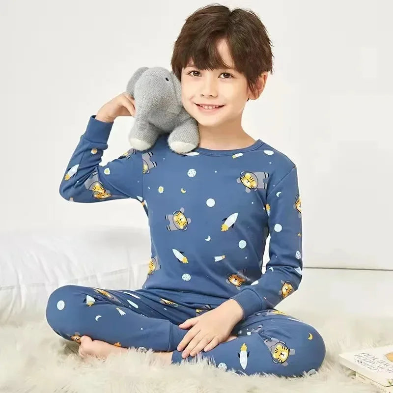 Kids Pajamas for Boys and Girls 2- 10 Years Cotton Sleepwear, Cute Graphic Prints