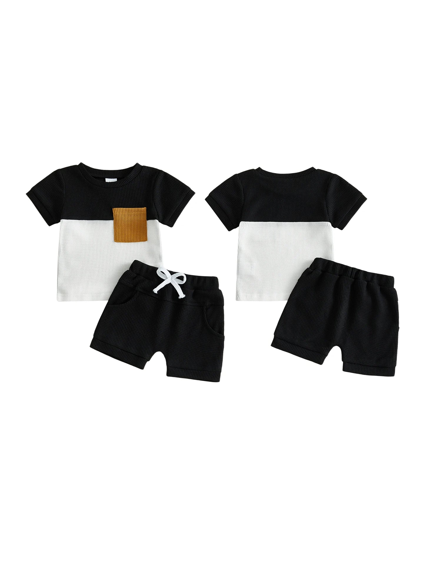 Infant Boy Casual Summer Two-Piece Outfit Set Lightweight Cotton