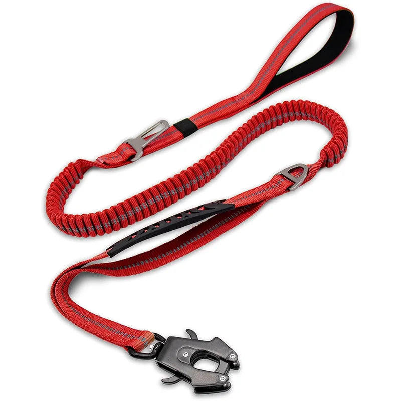 Reflective Shock Absorbing Dog Leash For Large Dogs Tactical Bungee