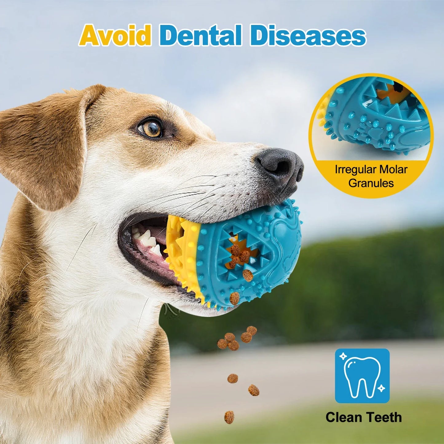 COOLPLAY Dog Chew Toys Anti Bite Interactive Teeth Cleaning Ball