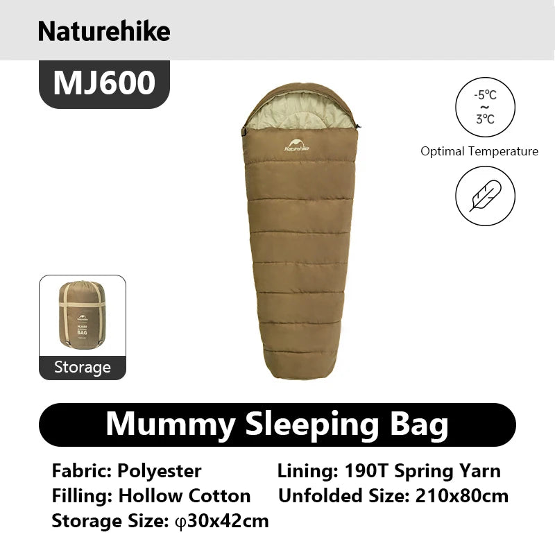 Ultra Warm Mummy Sleeping Bag For Adults that Camp Out, made with washable Polyester