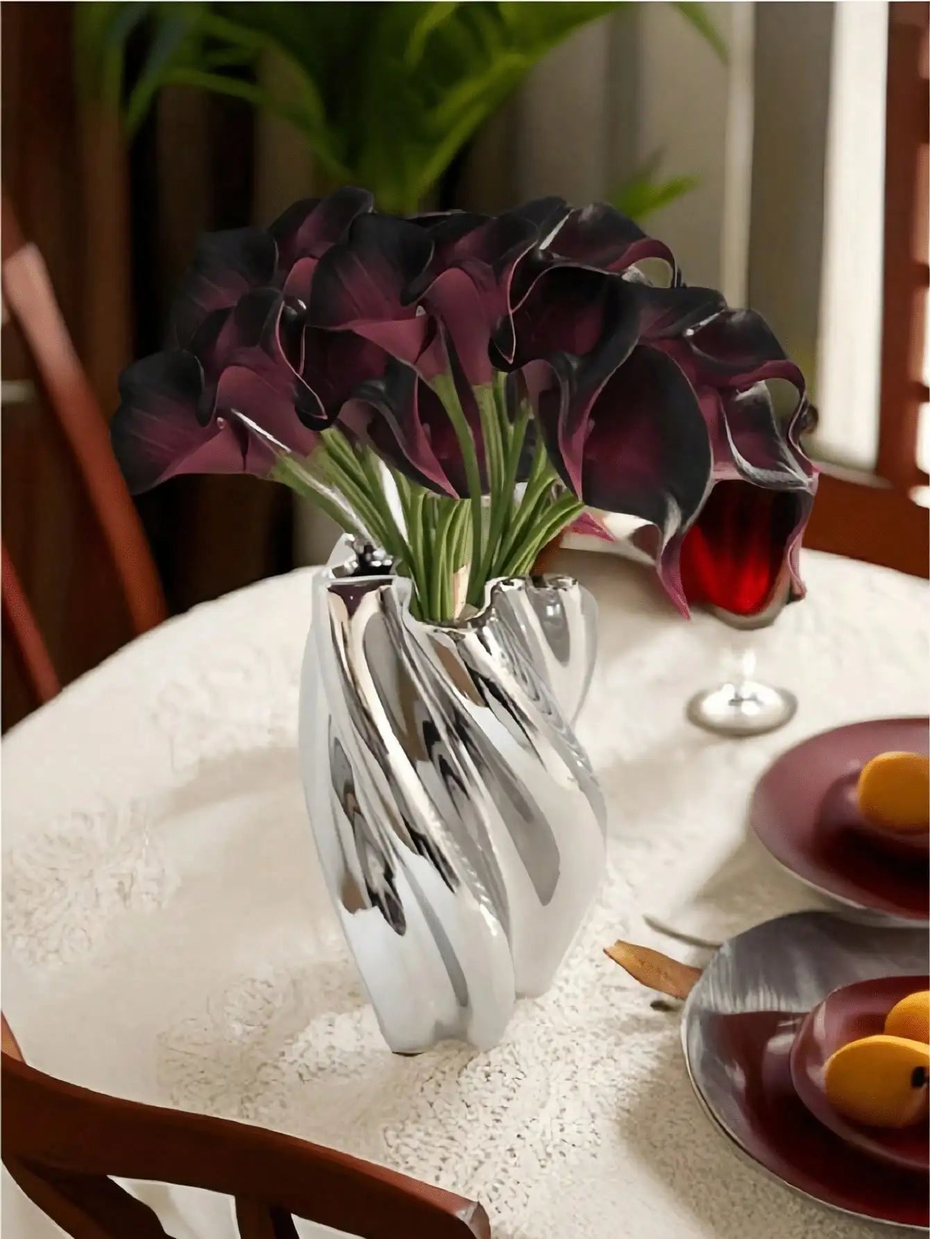 4pcs/8pcs/10pcs Artificial Calla Lily Bouquet, Realistic Touch Silk Flowers; Suitable For Weddings, Parties, Home Decor