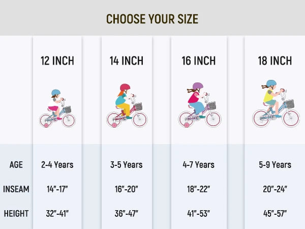 Girl's Bike With Basket And Training Wheels For Outdoor Fun, ages 4-7