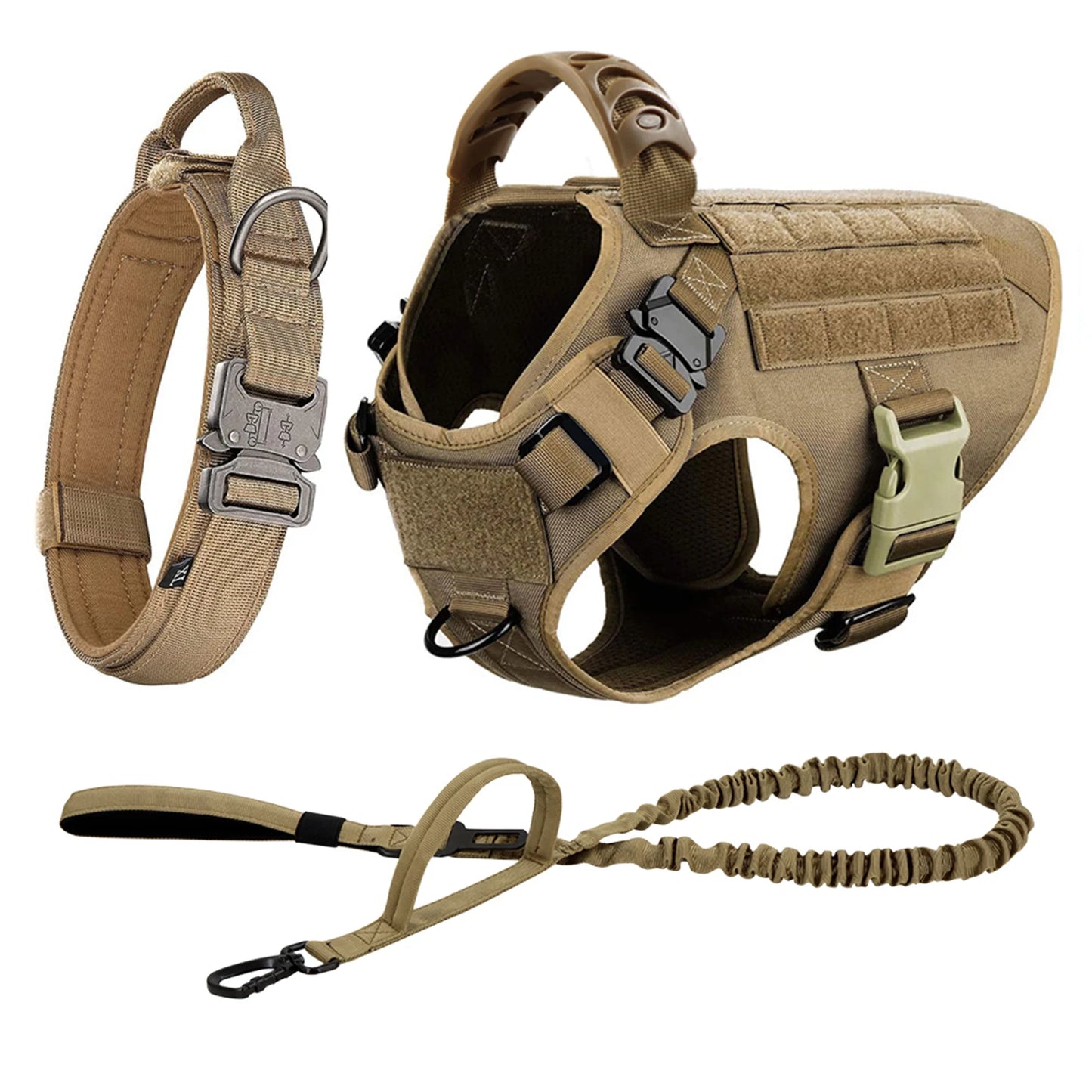 Large Dog Harness, Collar And Leash Set for Training, Walking and Carrying Gear. For Medium to Large Dogs