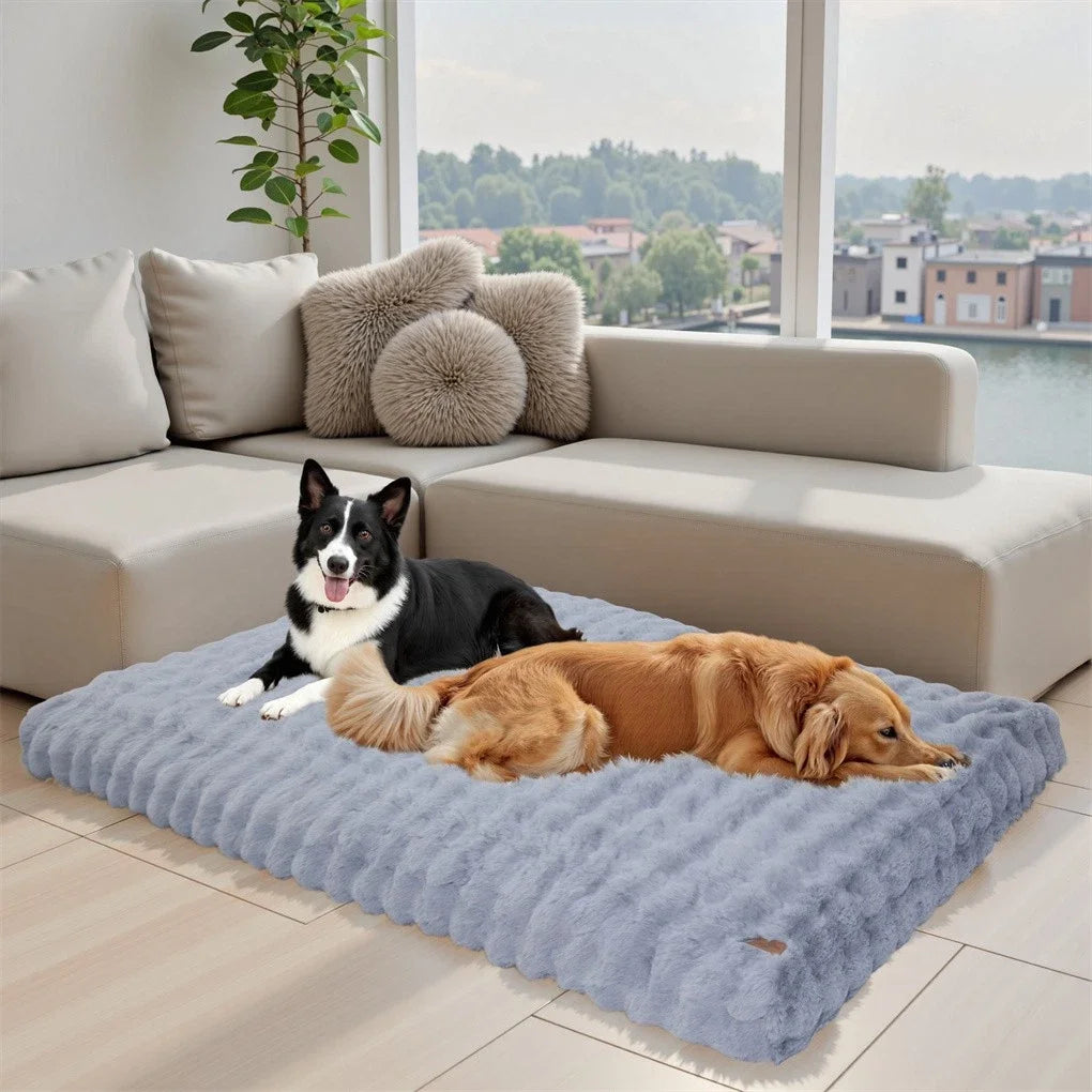 Ultra-Soft Dog Bed with Removable Cover, Machine Washable, Cozy Calming Pet Cushion