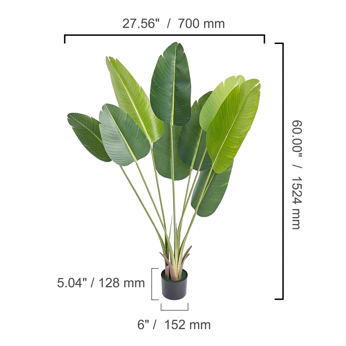 Artificial Palm Tree Faux Plant For Indoor Outdoor Decor
