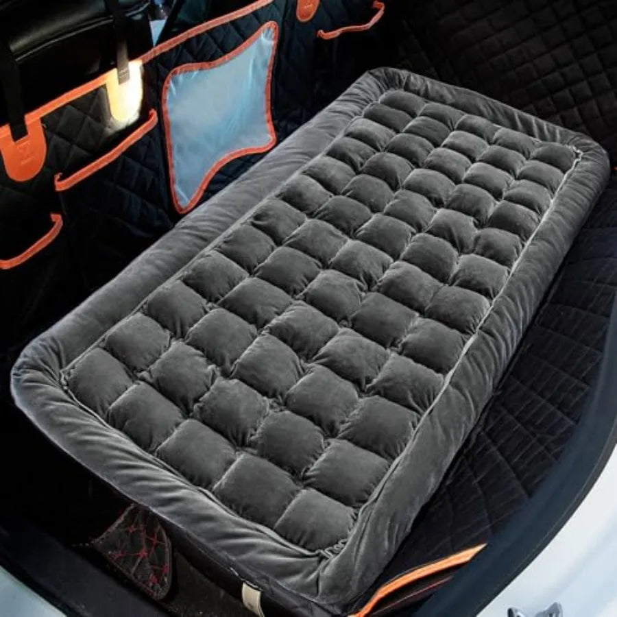 Backseat Pet Bed for Car, Plush Seat Cover, Non-Slip Travel Mat and Backseat Extender