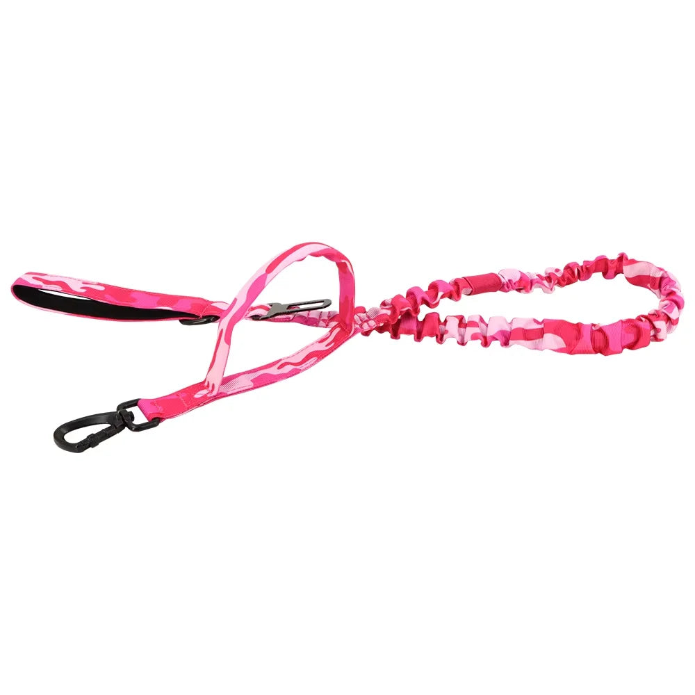 Retractable Dog Leash With Adjustable Elastic Rope And Dual Handles