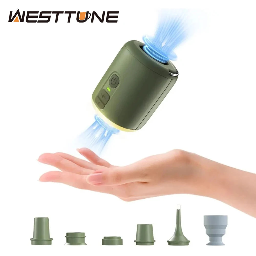 Tiny Air Pump With Camping Lantern And Magnetic Design