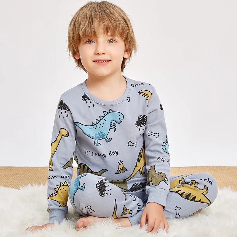 Kids Pajamas for Boys and Girls 2- 10 Years Cotton Sleepwear, Cute Graphic Prints