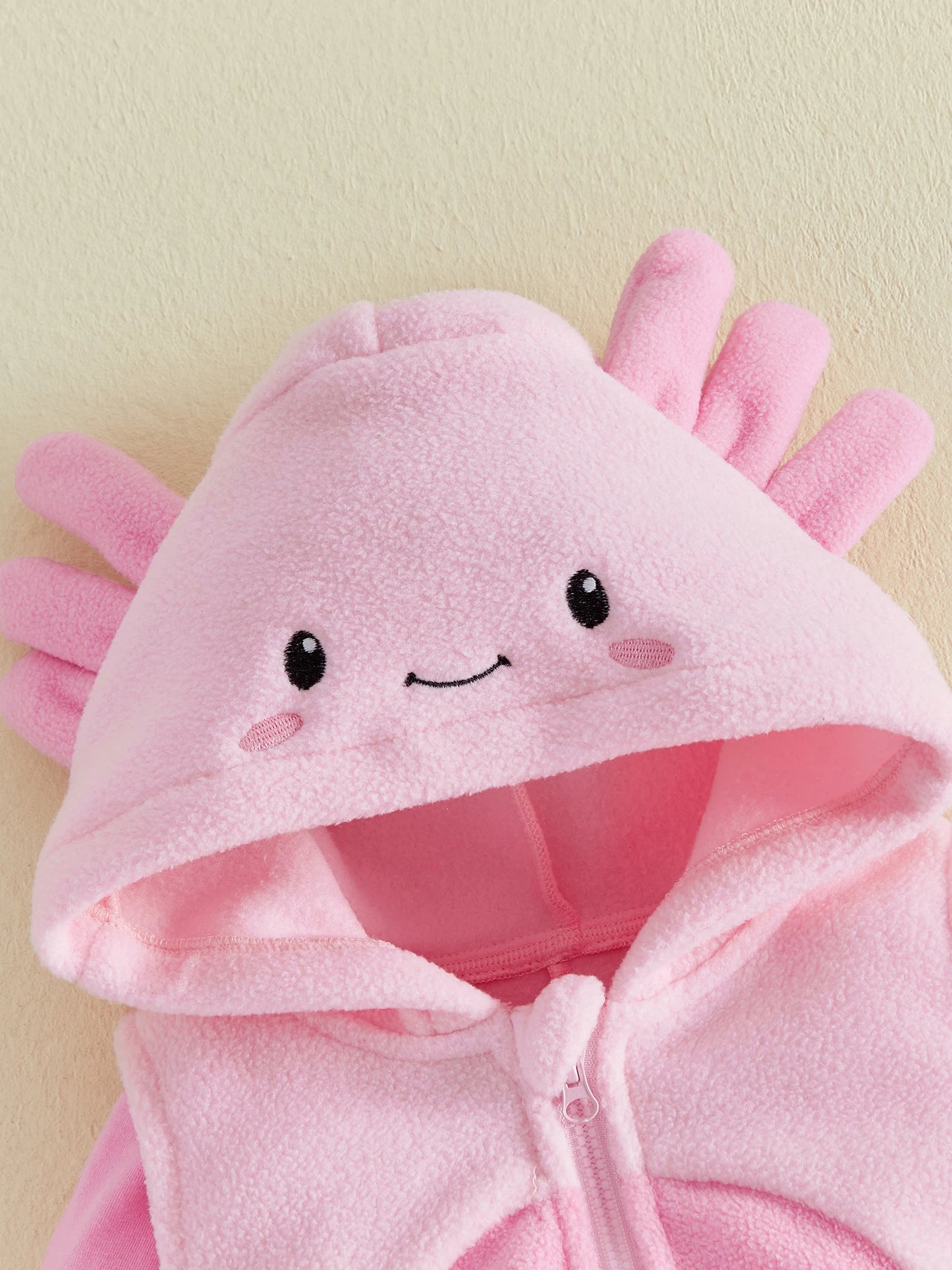 Fleece Girls Fall Outfit Baby Girl Pink with Pants and Hoodie Sweatshirt and Charming Smily Hood