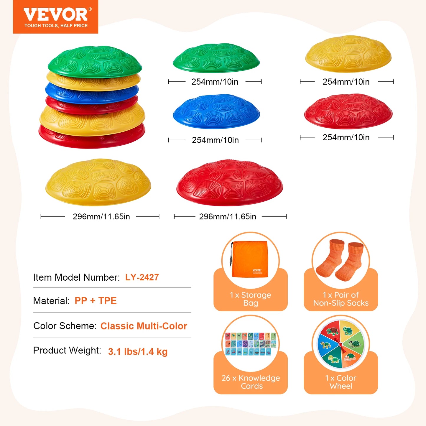 SucceBuy Kids Turtle Balance Stepping Stones Set For Outdoor Play