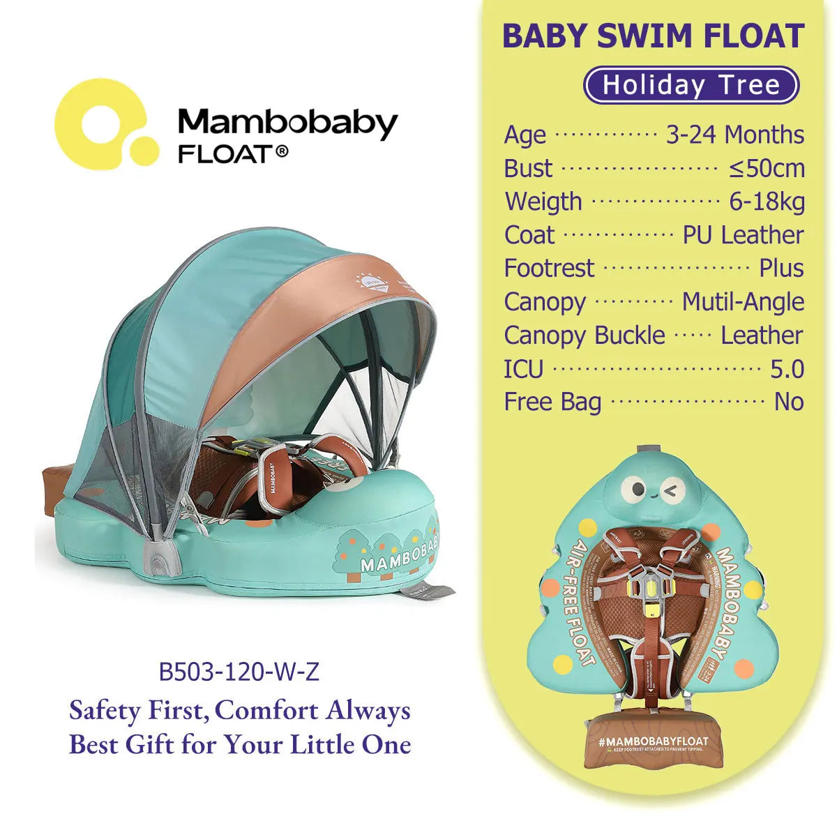 Non-Inflatable Baby Pool Float With Parasol for Adult Supervised Pool time with Littles