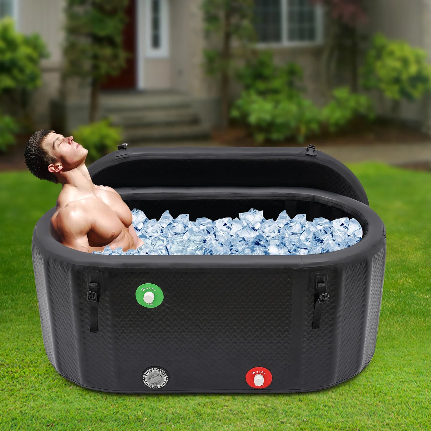 Inflatable Ice Bath Tub For Active Parents and Athletes With Pump, Large Capacity, to relax muscles after workouts
