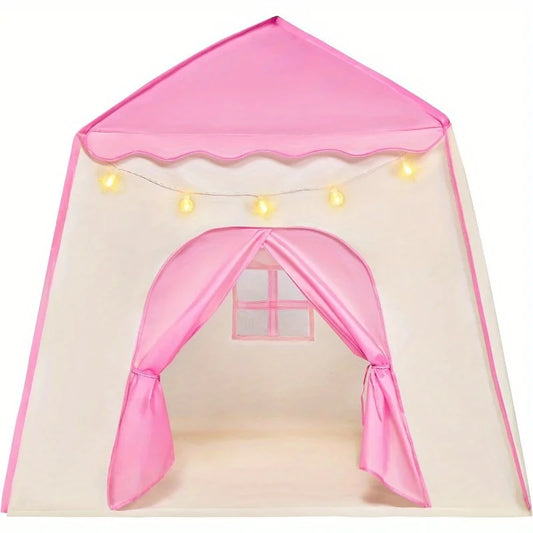Princess Castle Tent For Girls With LED Star Lights, Easy Setup for Indoor Dramatic Play