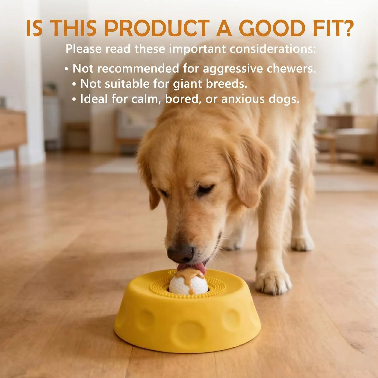 Interactive Dog Bowl, Slow Feeder Pet Licking Roller Ball to Improve Pacing and Oral Hygiene. 8 Suction Cups for No Mess and great Puppy Enrichment