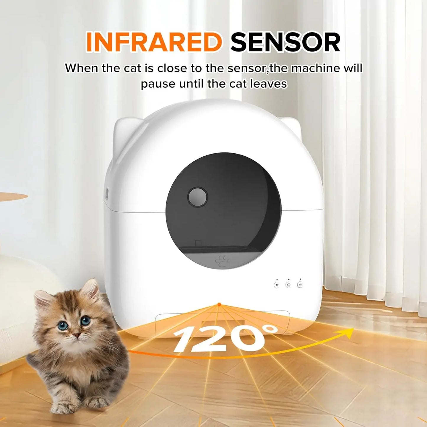 Self Cleaning Litter Box Automatic for Multiple Cats with App, Keeping your Rooms Odor Free